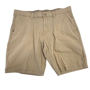 Weatherproof Mens Utility Cargo Shorts Tan Khaki Steel W1S809SC Size 38